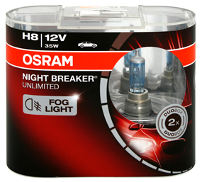 Osram Nightbreaker Unlimited H8 set (64212NBU-HCB)