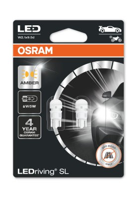 Osram T10 LED SET Oranje W5W 12V (2827DYP-02b)