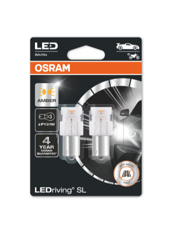 LED Retrofit Oranje BAU15s / P21W (7507YE-02B)-Oranje